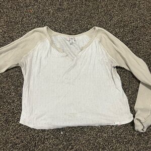 Urban Outfitters White and Cream Women's Top